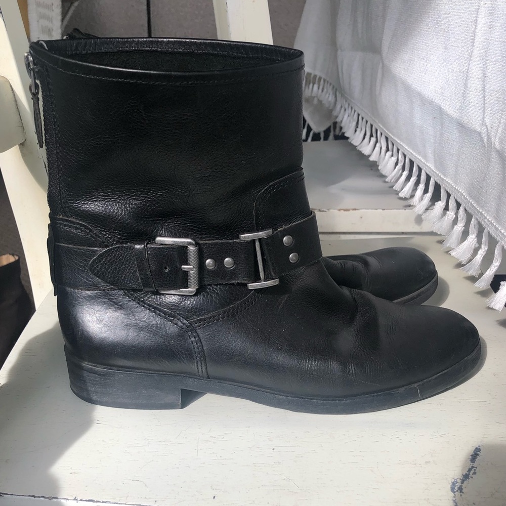 Franco Sarto Black Leather Boots